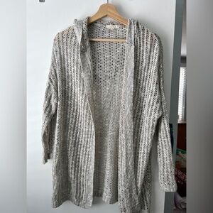 ILLA ILLA Light Gray Hooded Cardigan